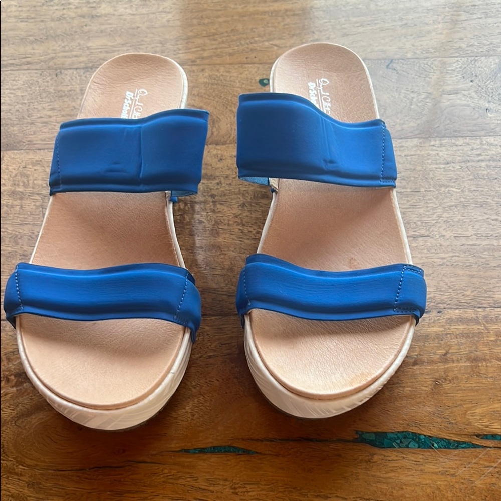 Dr. Scholl’s Dr. Scholl's Double Strap Blue Sandals Size 8